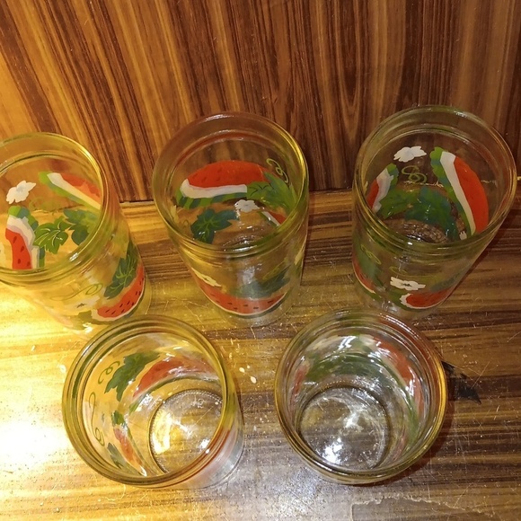 Vintage Anchor ⚓️ Hocking watermelon 🍉 jelly jar glasses - Picture 2 of 3